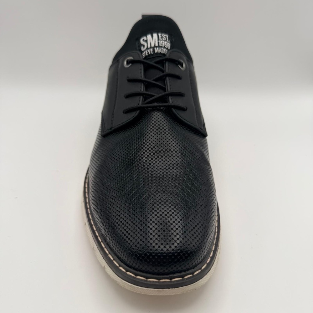 Steve Madden Mens Size 8 Black Lace Up Oxford Casual Dress Shoes OrthoLite